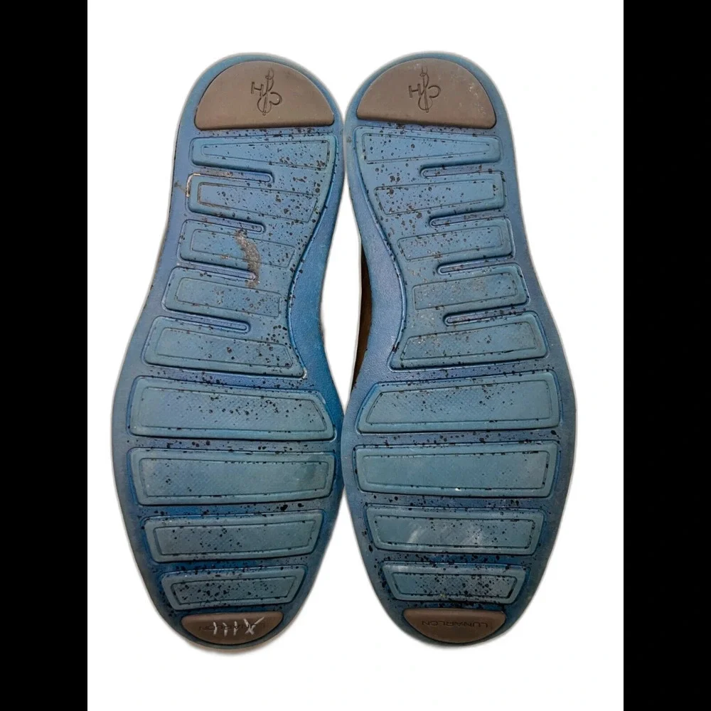 Cole Haan Men’s Lunargrand Wingtip Oxford Blue Leather Shoes Size 7.5M